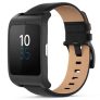 Sony Smartwatch 3 SWR50 with Black Leather Strap – Black