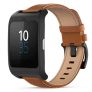 Sony Smartwatch 3 SWR50 with Brown Leather Strap – Black